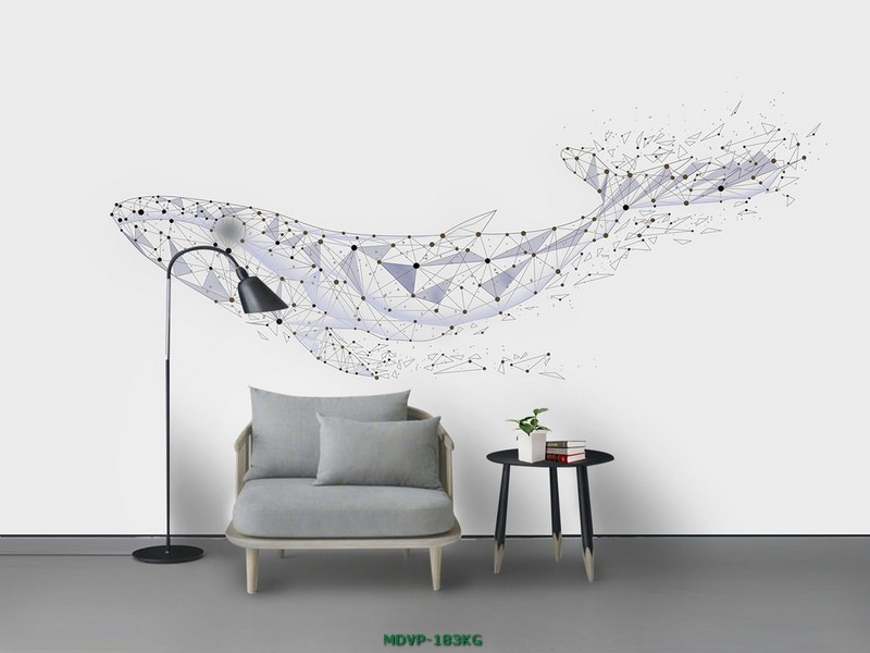 Tranh cá heo - hình học